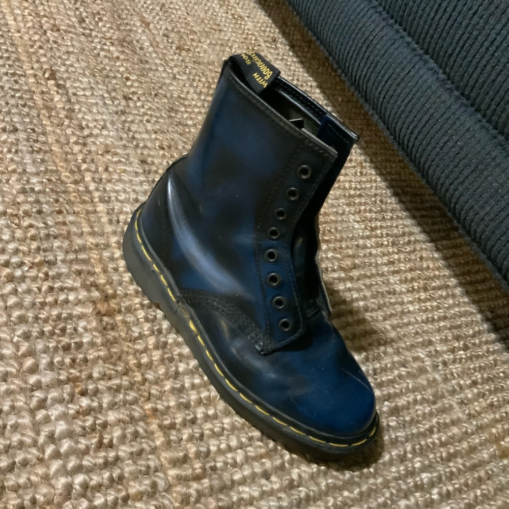 Blue Dr.Martens 1460 boots